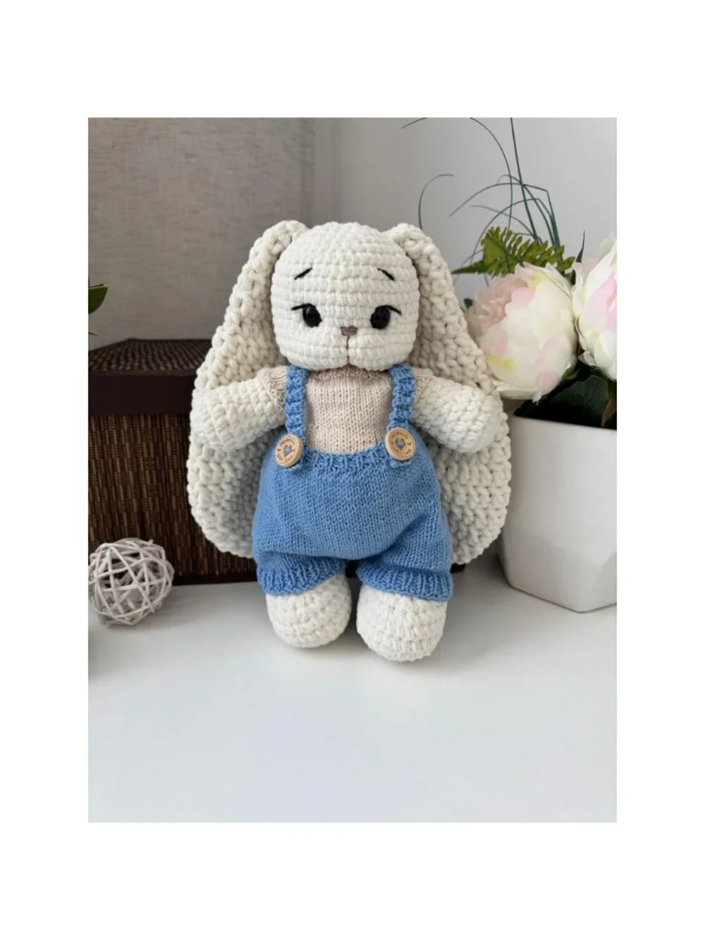 Handmade Crochet Bunny ,Plushie Amigurumi ,Stuffed Animal, Baby Gift